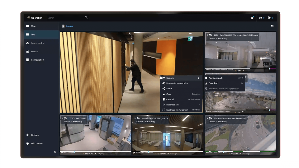 Das Videoüberwachungssystem überwacht öffentliche Bereiche mit datenschutzorientierter Videobearbeitung und sorgt so für zuverlässige und sichere physische Sicherheit.