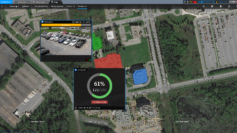 AutoVu Free-Flow provides live occupancy and violation counts at a glance throughout the parking facility