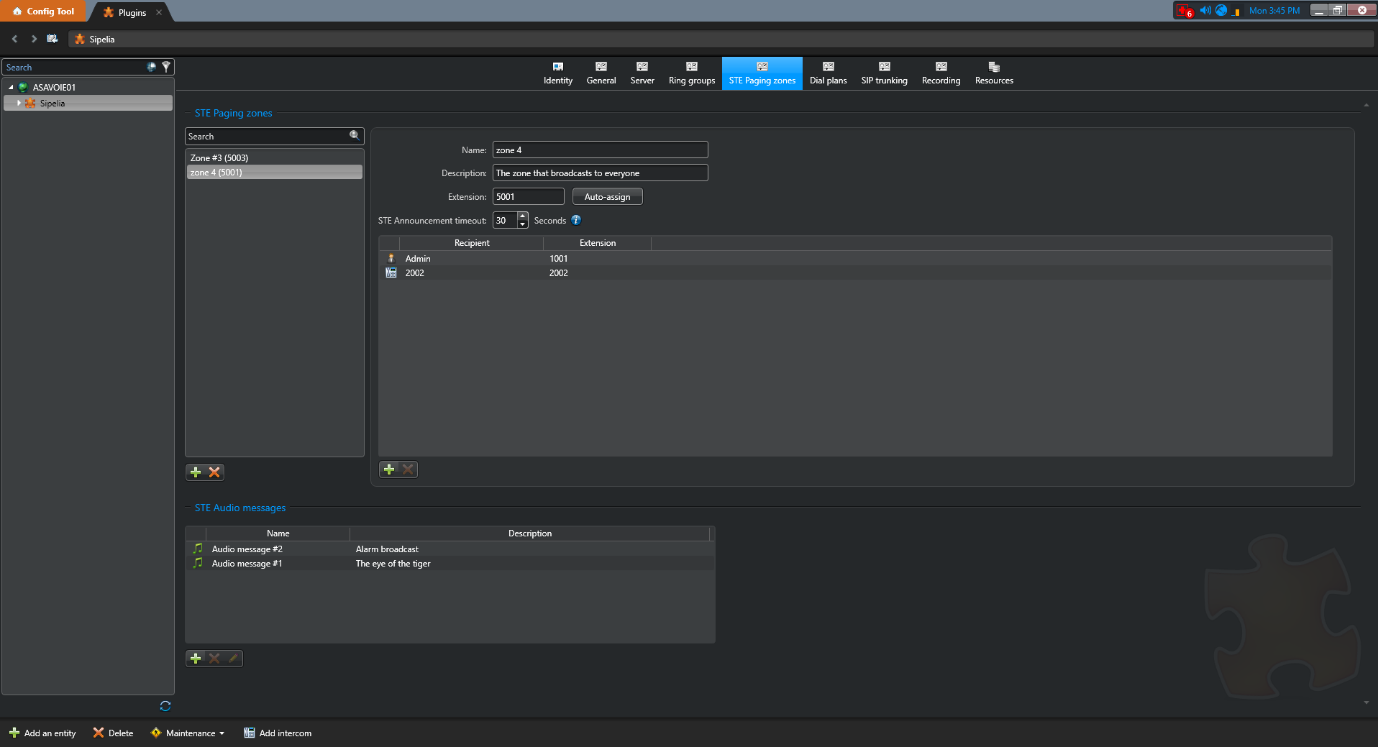 Sipelia unified communications management module - Security Center 5.9