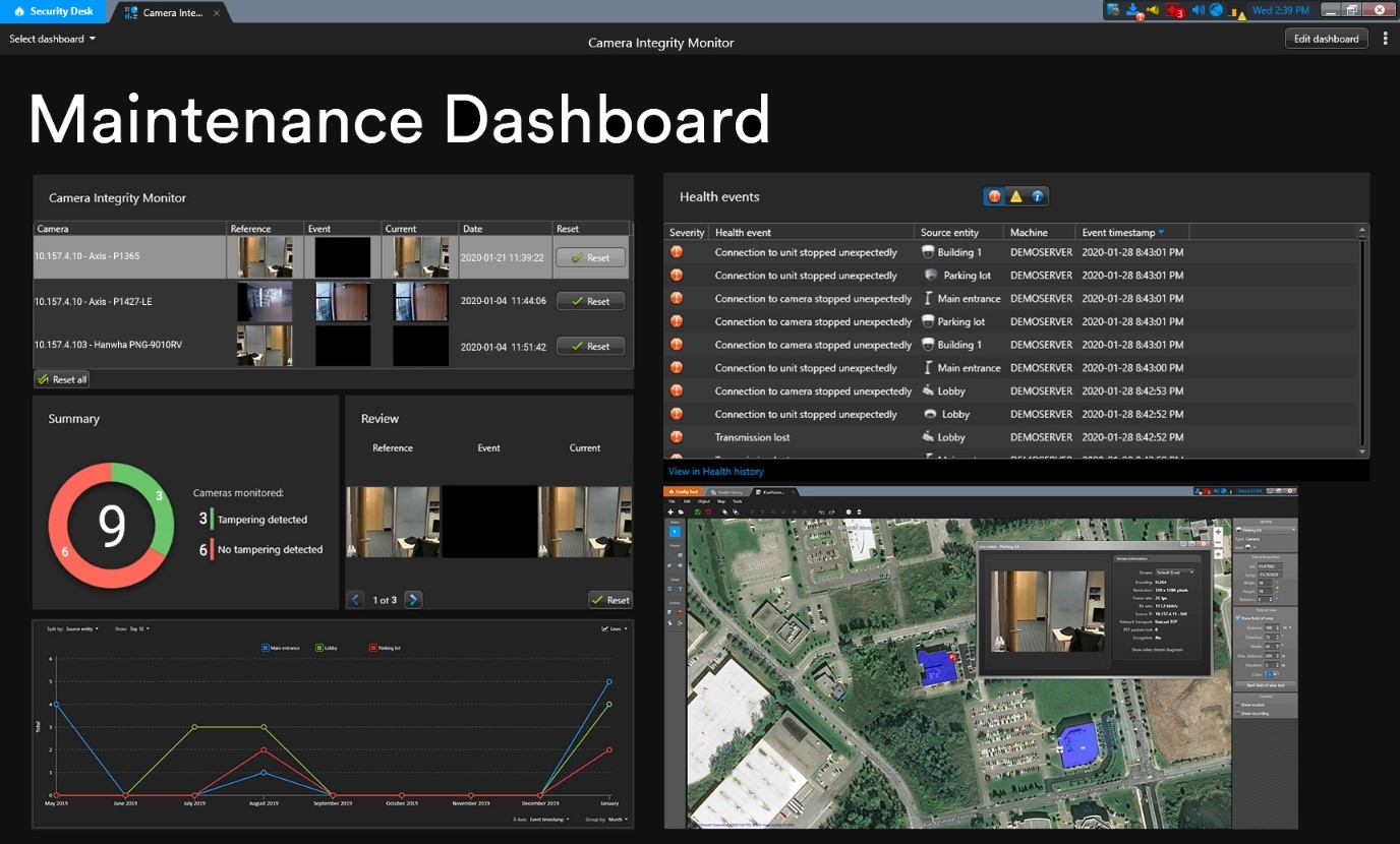 Maintenance Dashboard Screenshot Security Center 5.9.1