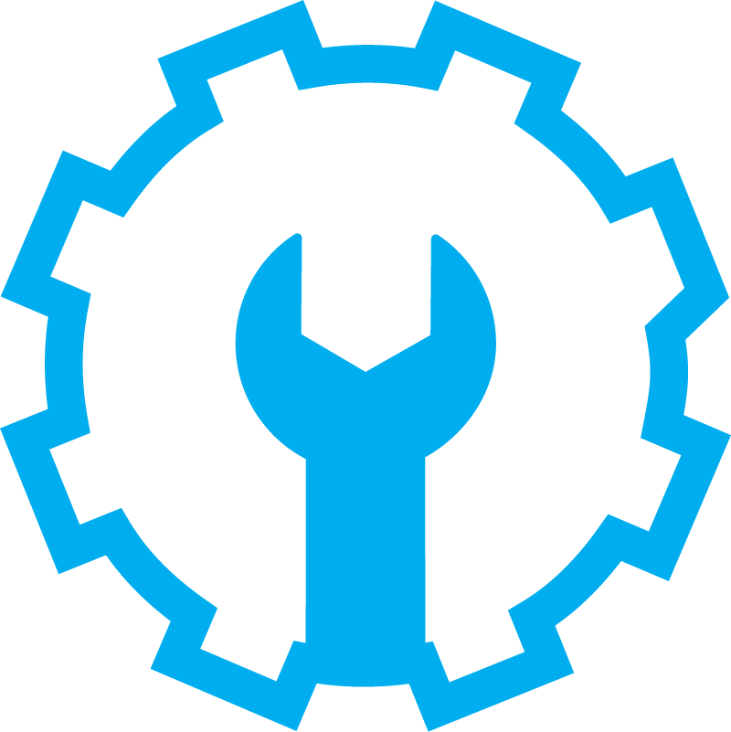 Gear with a wrench in the middle