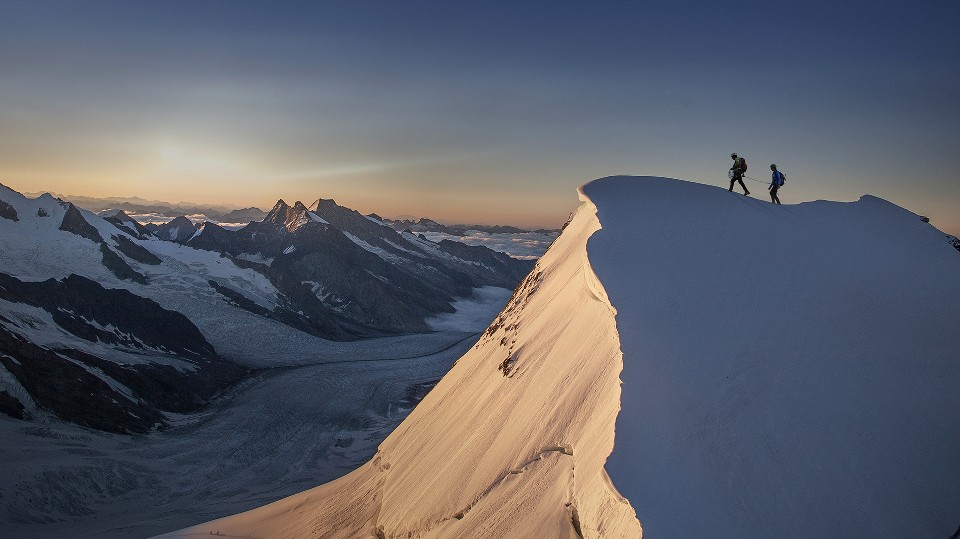 Climbing to the summit
