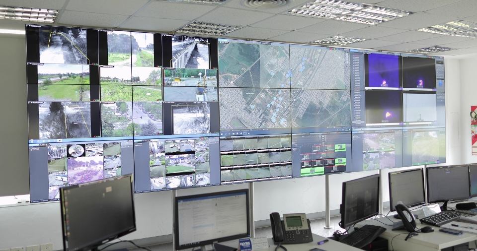Security solutions for enhancing public safety within a city.