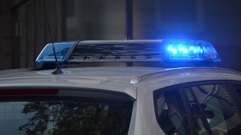 Sirena su una macchina della polizia