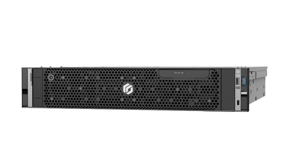 Dispositif Genetec StreamvaultMC monté en rack, présenté avec les spécifications de déploiement pour les environnements d'entreprise.