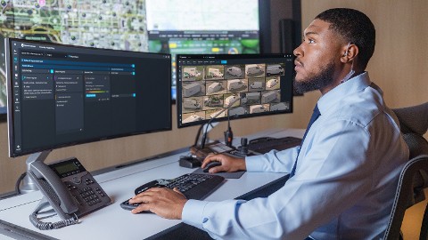 Security operator working in Operations Center