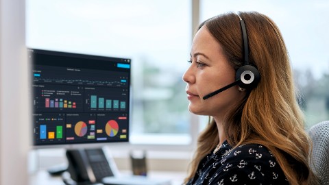 Security operator working in Operations Center